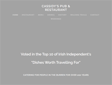 Tablet Screenshot of cassidyspub.com